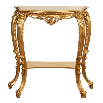 Console en bois avec finition feuille d'or antique Made In Italy L7291-O 3