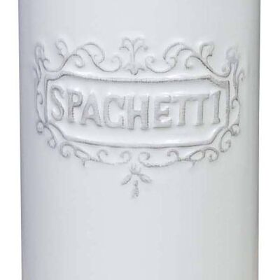 Contenitore Per Spaghetti In Porcellana Bianca Shabby  C1422