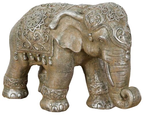 Elefante In Resina Finitura Oro Anticato L22xpr50xh36 Cm