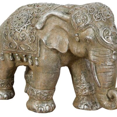 Elefante In Resina Finitura Oro Anticato L22xpr50xh36 Cm