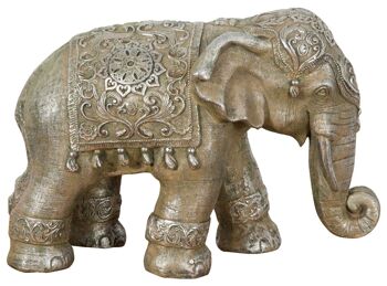 Éléphant En Résine Finition Or Antique L22xpr50xh36 Cm 4