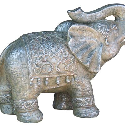Elefante In Resina Finitura Oro Anticato L25xpr48xh40 Cm