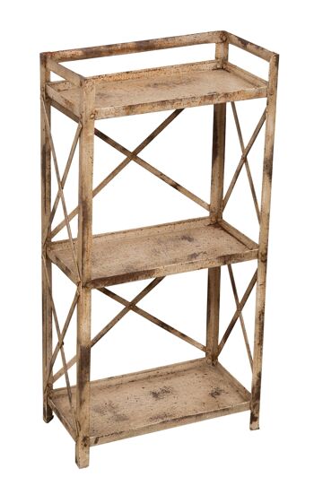 Shabby Etagere En Fer Naturel Finition Antique 2 3