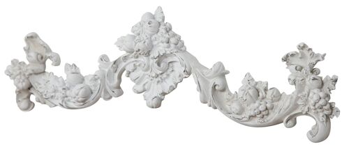 Fregio Decorativo Finitura Bianca Anticata L42xpr3,5xh12 Cm