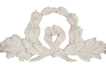 Frise décorative en bois finition blanc antique L7662-B 4