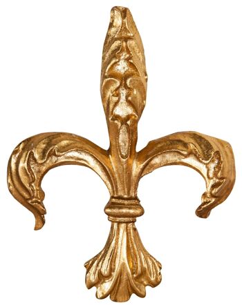 Lys florentin en bois finition feuille d'or antique L6426 2