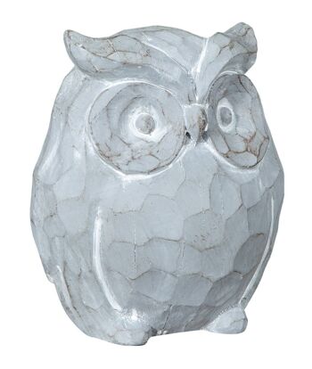 Hibou en céramique peinte R2264 1