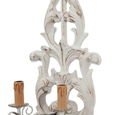 Lampada Applique Shabby In Legno E Ferro Finitura L7024-B