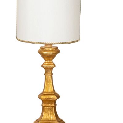 Lampada Da Appoggio In Legno Oro Grande Made In Italy