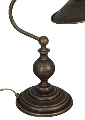 Lampe De Table De Style Country En Laiton Coulé B0835 3