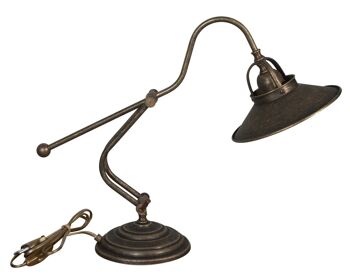 Lampe De Table De Style Country En Laiton Coulé B0837 1