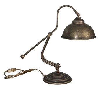Lampe De Table De Style Country En Laiton Coulé B0852 1