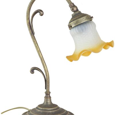 Lampada Da Tavolo Style Liberty In Fusione Di Ottone B0846