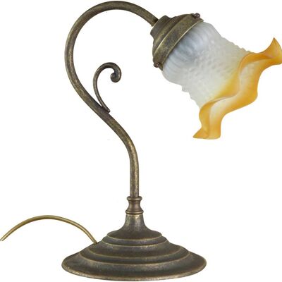 Lampada Da Tavolo Style Liberty In Fusione Di Ottone B0847