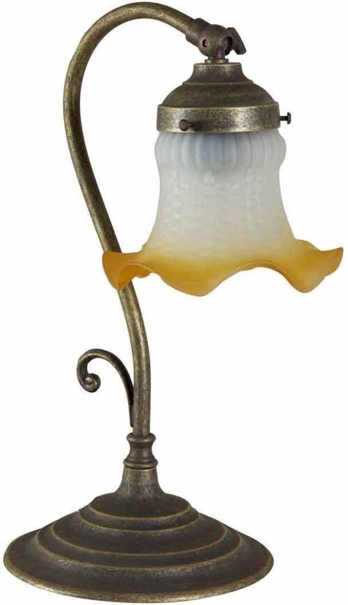 Lampada Da Tavolo Style Liberty In Fusione Di Ottone B0848