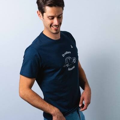 T-SHIRT Homme En Voiture Simone - Coton Bio - Bleu marine