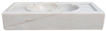 Lavabo En Marbre Blanc L69xpr35xh12 Cm 3