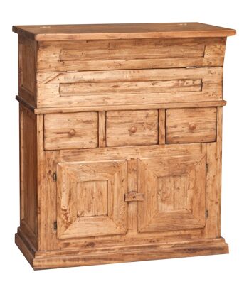 Buffet En Bois De Tilleul Massif Finition Naturelle L6145-NT 1