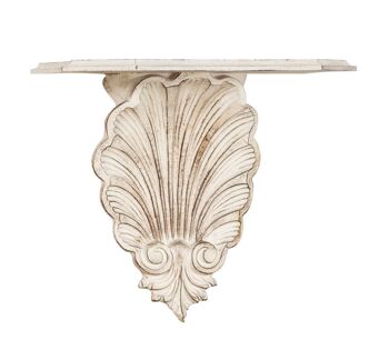 Etagère Murale En Bois Finition Blanc Antique L6528 1