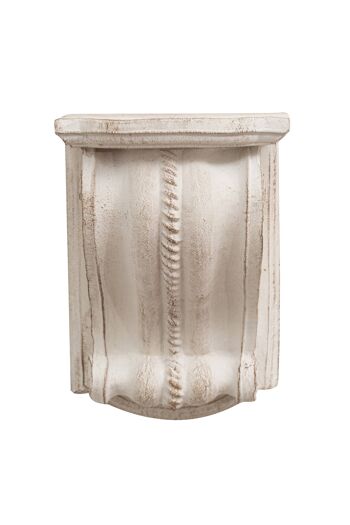 Etagère Murale En Bois Finition Blanc Antique L7393-B 2