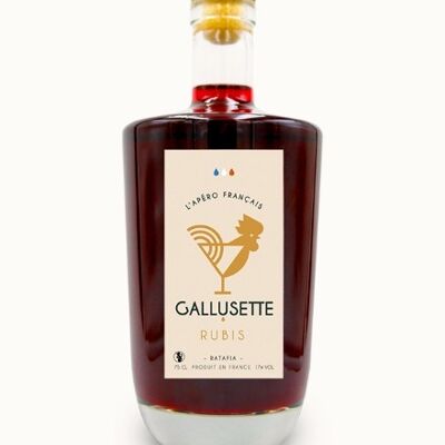 Gallusette Rubis: Aperitivo artesanal, base de uva tinta y cóctel