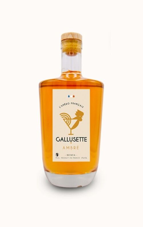 Gallusette Ambré:Apéritif artisanal, base de raisins blancs et cocktail