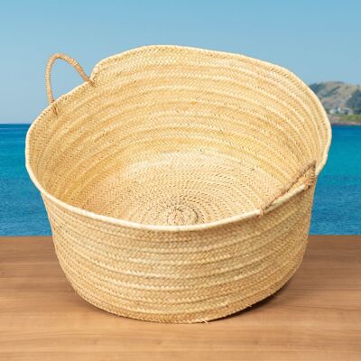 60 cm high round heart of palm basket