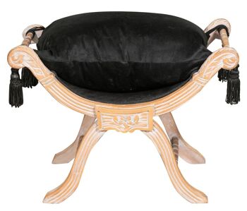 Banc Français De Style Louis Xvi En Bois Massif L6369-8 1