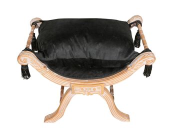 Banc Français De Style Louis Xvi En Bois Massif L6369-8 3