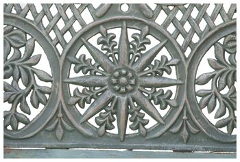 Banc Liberty en fonte finition vert antique G0274 3