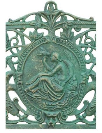 Banc Liberty en fonte finition vert antique G0289 2