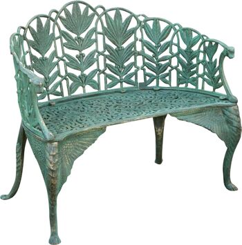 Banc Liberty En Fonte Finition Vert Antique L110 G0059 1