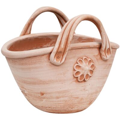 Paniere, Paniere, Cesto, Vaso, Borsa In Terracotta T0600