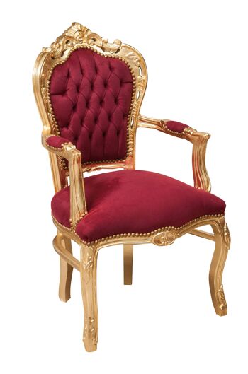 Fauteuil De Style Louis XVI En Bois Massif L6319-2 1