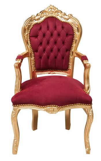 Fauteuil De Style Louis XVI En Bois Massif L6319-2 2