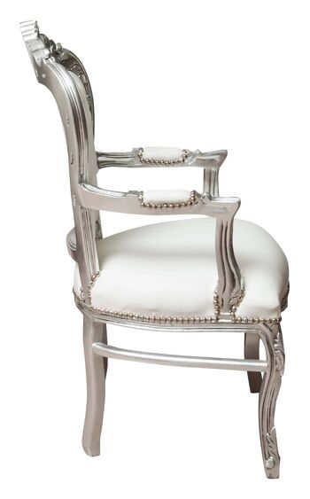 Fauteuil De Style Louis XVI En Bois Massif L6319-6 3