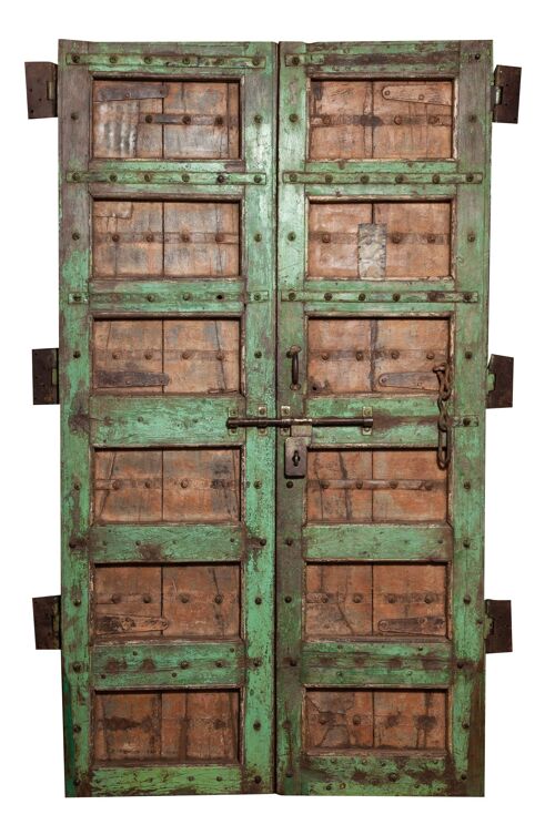 Porta Antica Con Telaio Finemente Restaurata In Leg L2125-45