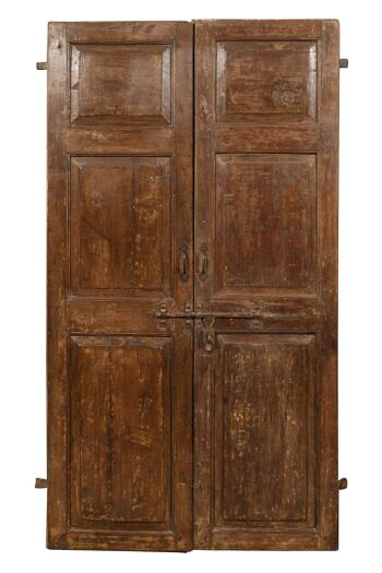 Porte Porte En Bois Massif Et Fer Pour Intérieur L7387-26 2