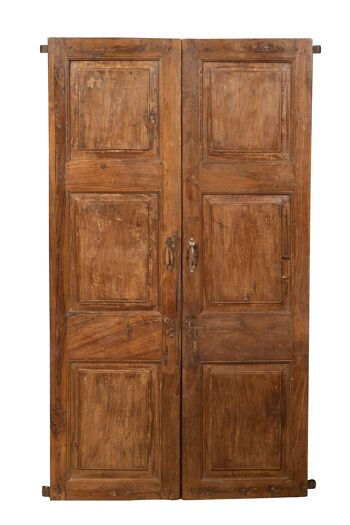 Porte Porte En Bois Massif Et Fer Pour Intérieur L7387-27 2