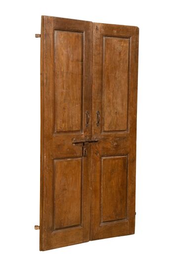 Porte Porte En Bois Massif Et Fer Pour Intérieur L7388-17 1