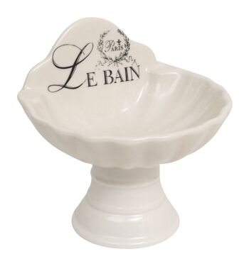 Porte Savon Vide Poches En Porcelaine Blanche C1407 1