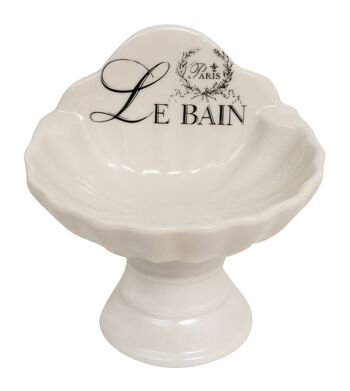 Porte Savon Vide Poches En Porcelaine Blanche C1407 2