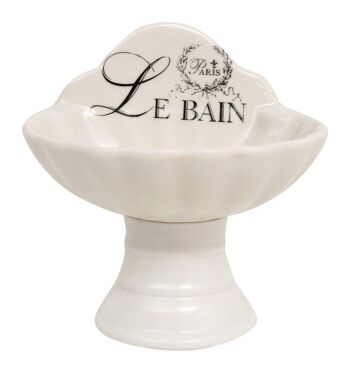 Porte Savon Vide Poches En Porcelaine Blanche C1407 3