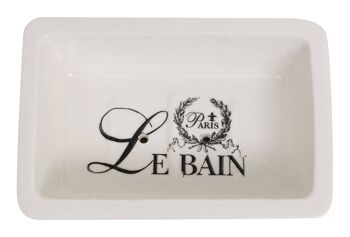 Porte Savon Vide Poches En Porcelaine Blanche C1405 3