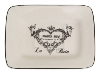 Porte Savon Vide Poches En Porcelaine Blanche C1411 3