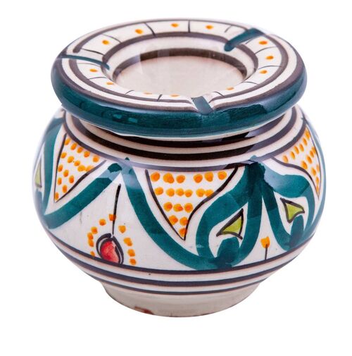 Posacenere Antiodore E Antivento In Ceramica Decorato A  16