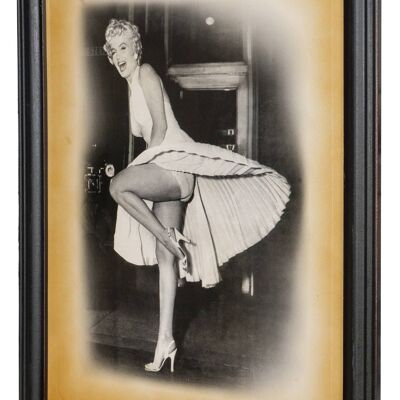 Quadro  Legno Con Stampa Fotografica Marilyn Monroe