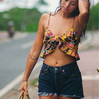 Crop top  kecak jaune