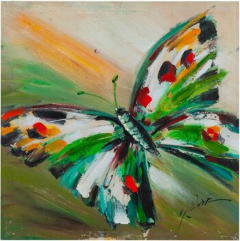 Peinture à l'huile sur toile Papillon peint à la main 1 1