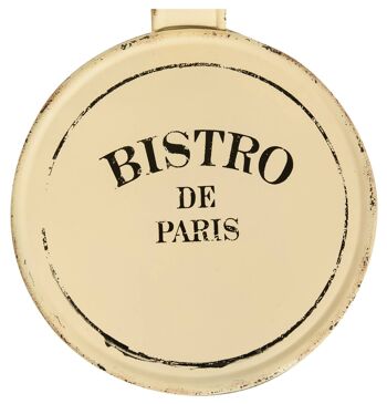 Chaise De Forme "Bistro De Paris" En Fer Blanc Finition F1319 4